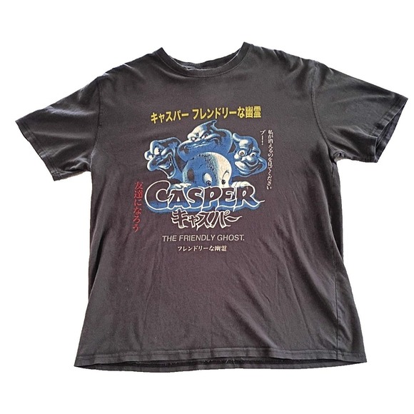 The Unbranded Brand Other - Casper The Friendly Ghost Kanji Graphic T-Shirt Black Size Medium
